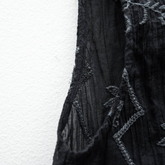 Free People V Neckline Pullover Dress Embroidered - Picture 8 of 8